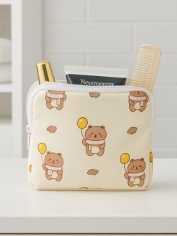 Косметичка "Чудесный день", белая (12.5*12.5 см)