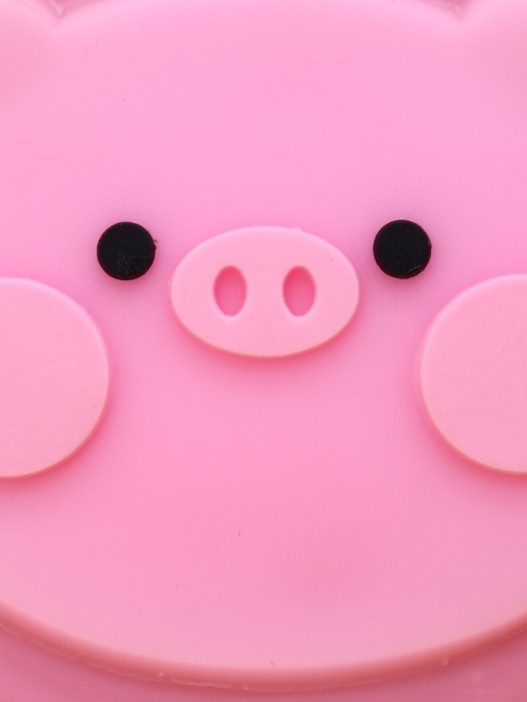 Расческа раскладная с зеркалом  "Piggy folding", pink 