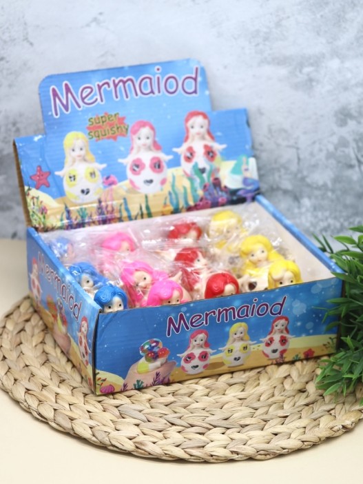 Мялка - антистресс «Mermaid», mix, шоу-бокс 12 шт. 