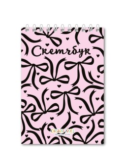 Блокнот для зарисовок DRAW ME! "Бантики", 14х20 см, плотность 100 гр