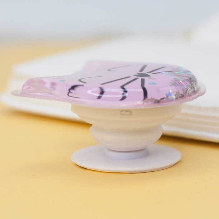Попсокет iLikeGift "Cat sparkles", pink 