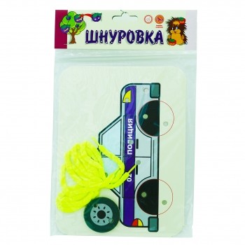Набор Шнуровка - раскраска 2 в 1 &quot;Полиция + 2 колеса&quot; 