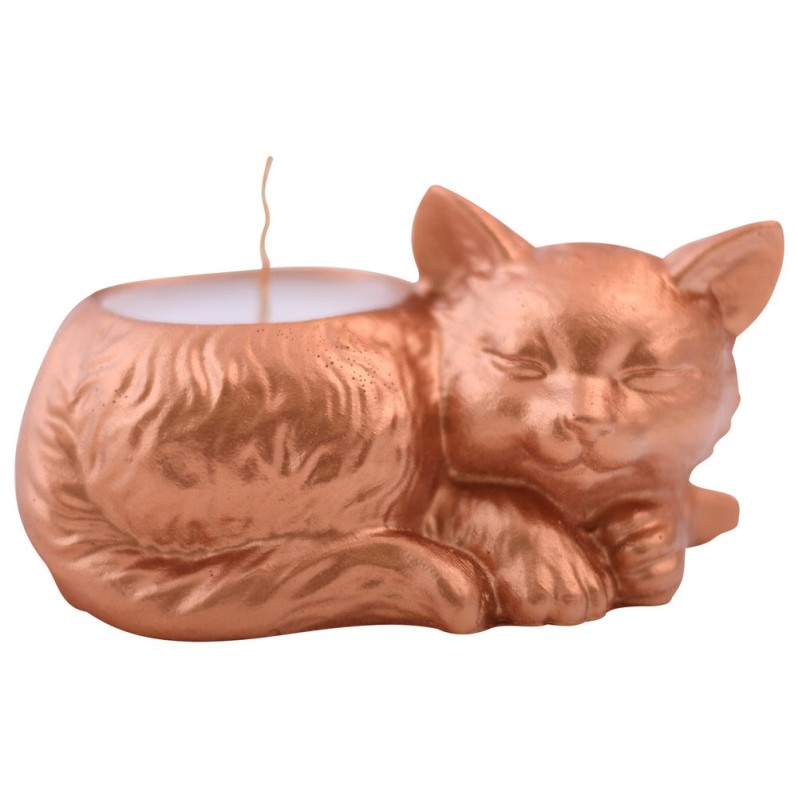 Свеча декоративная с подсвечником "Кошечка" (10х7х4,5см)