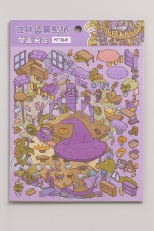 Наклейки для творчества румбокс "Хеллоуин", фиолетовые