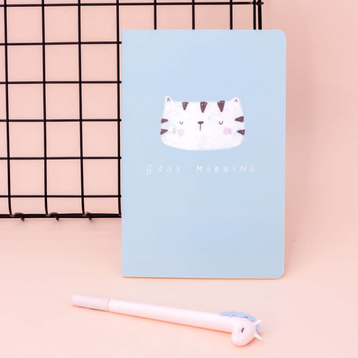 Тетрадь(A5) "Head Котик", blue 