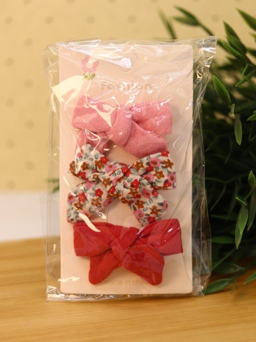 Набор заколок для волос "Pink bows" 