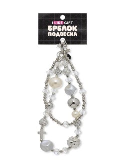 Брелок-подвеска для телефона iLikeGift «Diamond», silver