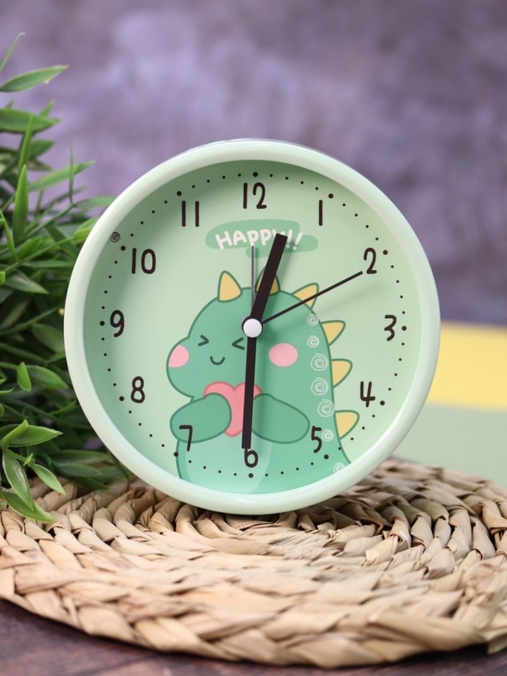 Часы-будильник «Playful dino», green
