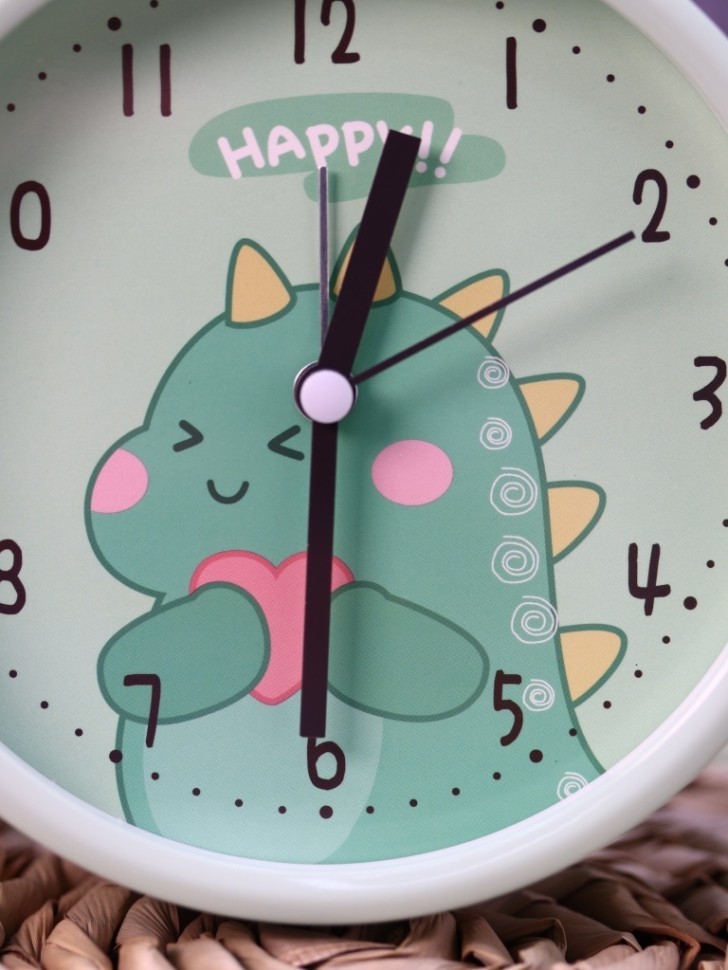 Часы-будильник «Playful dino», green