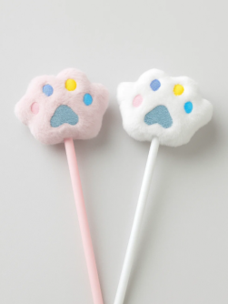 Ручка шариковая с помпоном "Большая лапа", микс