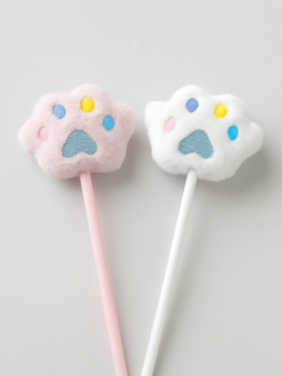 Ручка шариковая с помпоном "Большая лапа", микс