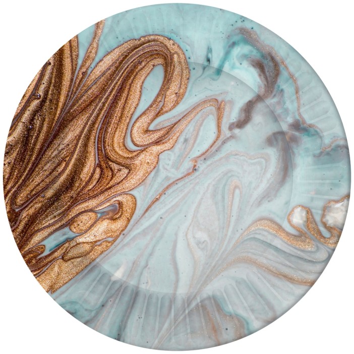 Набор бумажных тарелок 6 шт. &quot;Смола серая&quot; (d=180 мм) 