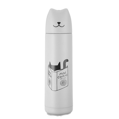 B-BW21-Z ТЕРМОС "Cat Head" grey 500ml 