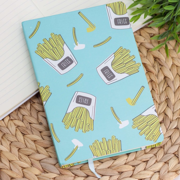 Блокнот (A5) &quot;Nosh french fries&quot;, green (14.5*21) 