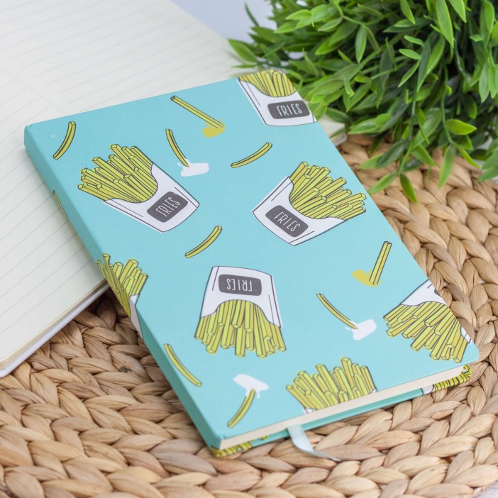Блокнот (A5) &quot;Nosh french fries&quot;, green (14.5*21) 