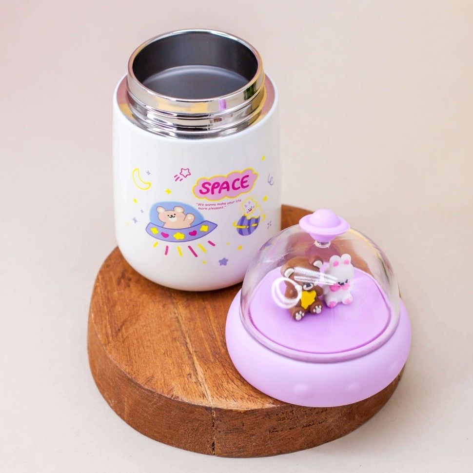 Термос "Space friends", white (350 ml)