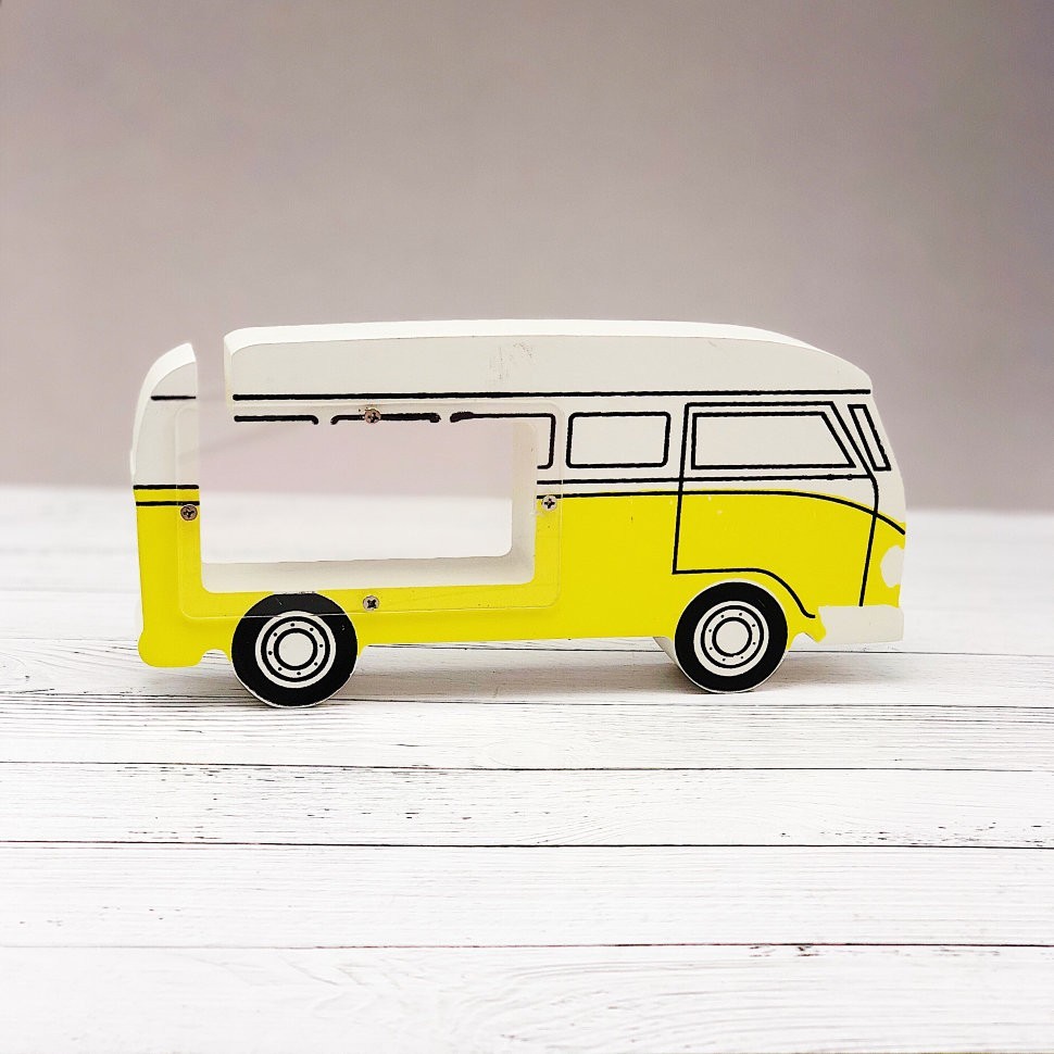 Копилка "Автобус", yellow