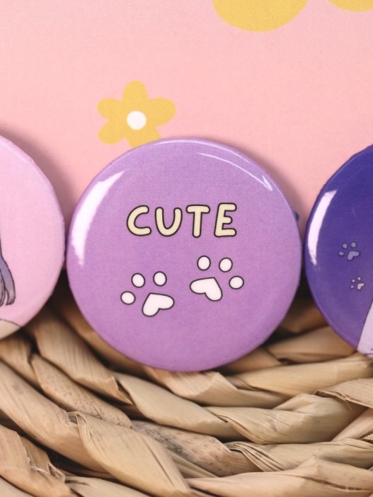 Набор значков 3 шт. iLikeGift Аниме &quot;Cute cat Girl&quot; 