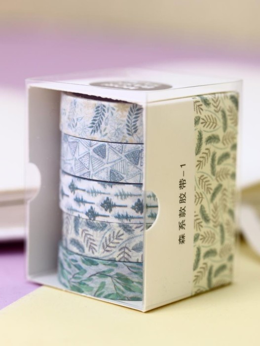 Набор декоративного скотча &quot;Designer prints&quot;, leaves 