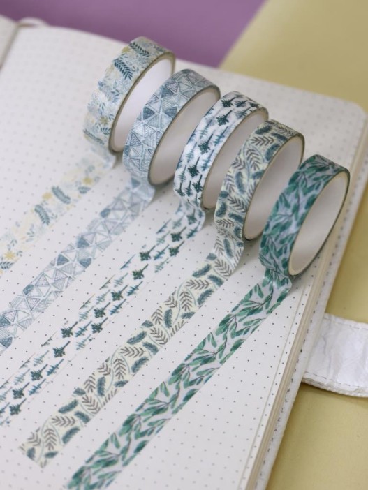 Набор декоративного скотча &quot;Designer prints&quot;, leaves 