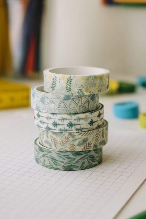 Набор декоративного скотча &quot;Designer prints&quot;, leaves 