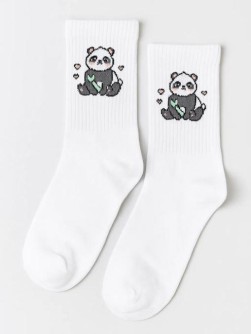 Носки женские Аниме «Panda», р. 35-40, белый
