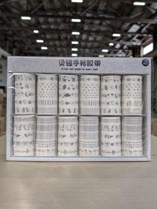 Набор декоративного скотча 5 шт. &quot;Silver pattern&quot;, mix  (1.5м*2м) 