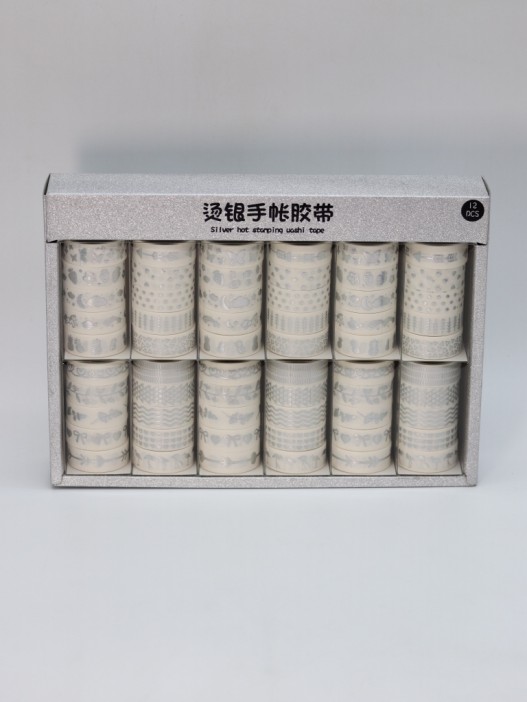 Набор декоративного скотча 5 шт. &quot;Silver pattern&quot;, mix  (1.5м*2м) 