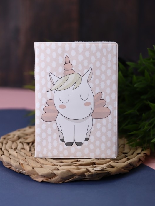 ОБЛОЖКА ДЛЯ ПАСПОРТА Unicorn Cute Pink, плотность 600 мкм 