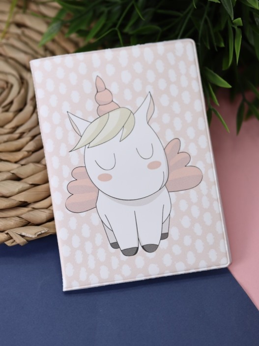 ОБЛОЖКА ДЛЯ ПАСПОРТА Unicorn Cute Pink, плотность 600 мкм 