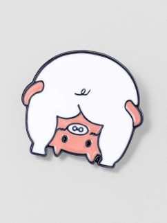 Значок металлический iLikeGift &quot;Piggy upside down&quot;