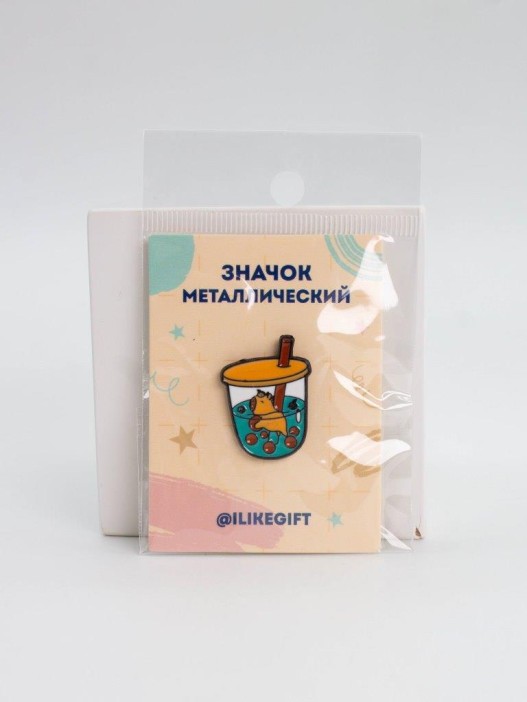 Значок металлический iLikeGift &quot;Capycocktail&quot; 