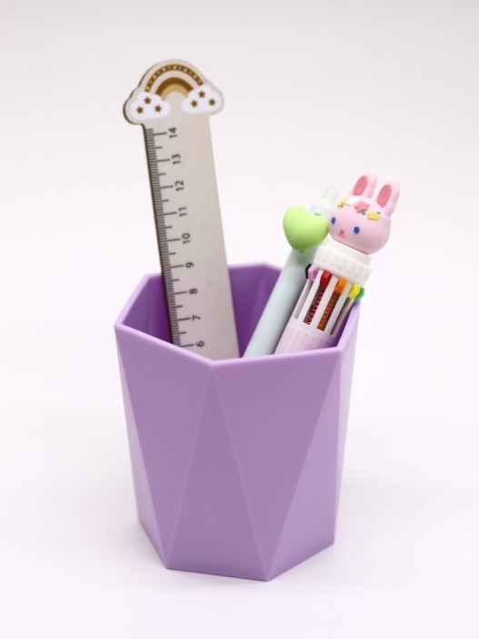 Стакан для зубных принадлежностей / канцелярских принадлежностей  «Triangle», purple 