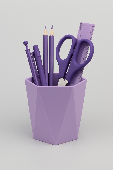 Стакан для зубных принадлежностей / канцелярских принадлежностей  «Triangle», purple 