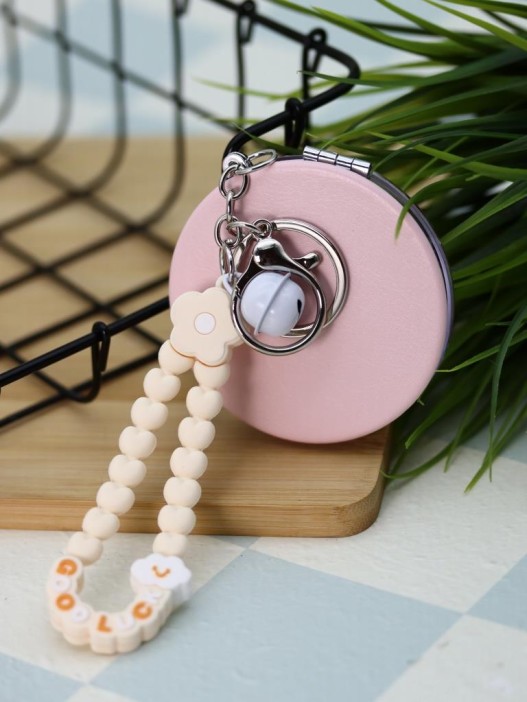 Зеркало-шейкер раскладное с брелоком &quot;Fresh&quot;, белое (7*7 см) 