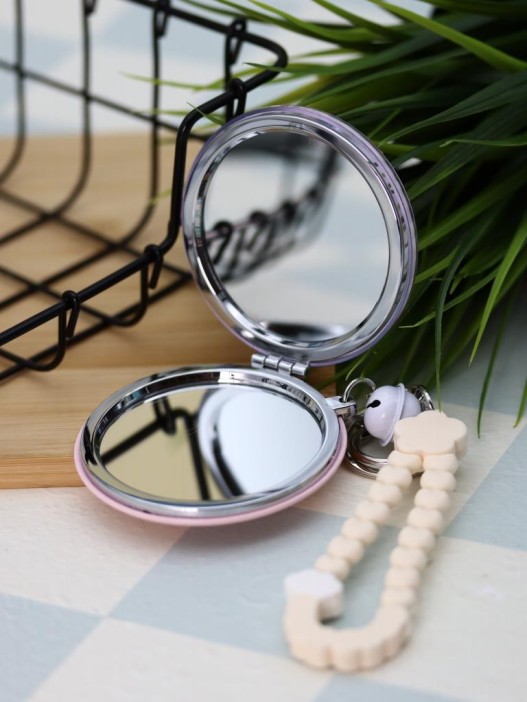 Зеркало-шейкер раскладное с брелоком &quot;Fresh&quot;, белое (7*7 см) 