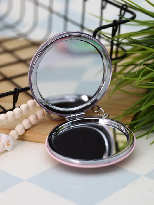 Зеркало-шейкер раскладное с брелоком &quot;Fresh&quot;, белое (7*7 см) 