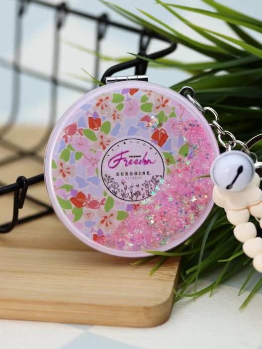 Зеркало-шейкер раскладное с брелоком &quot;Fresh&quot;, белое (7*7 см) 