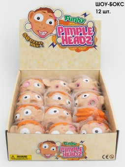 Мялка - антистресс «Zombie heads», шоубокс 12 шт.