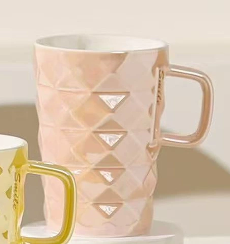 Кружка керамическая &quot;Simple Geometry&quot;, peach color 