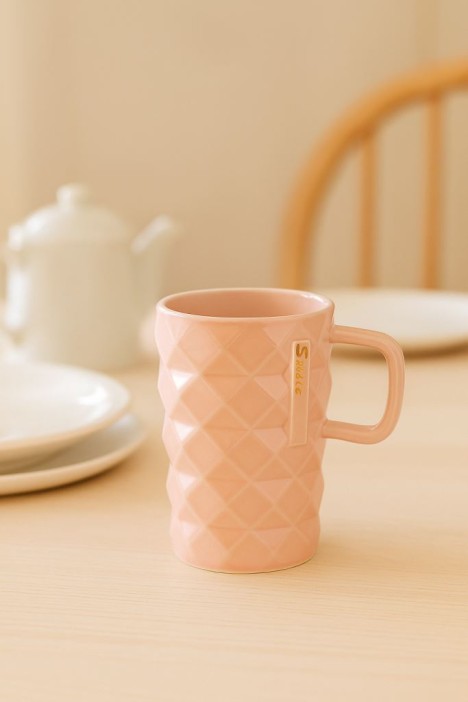 Кружка керамическая &quot;Simple Geometry&quot;, peach color 