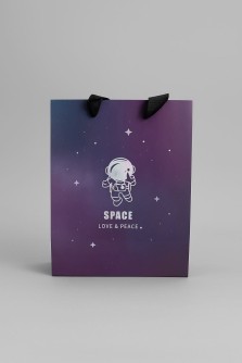 Пакет подарочный «Love&amp;Space», (18*23*11)