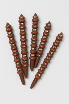 Ручка гелевая "Poop sausage mouth", brown