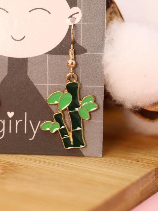 Серьги GIRLY &quot;Panda with bamboo&quot; 