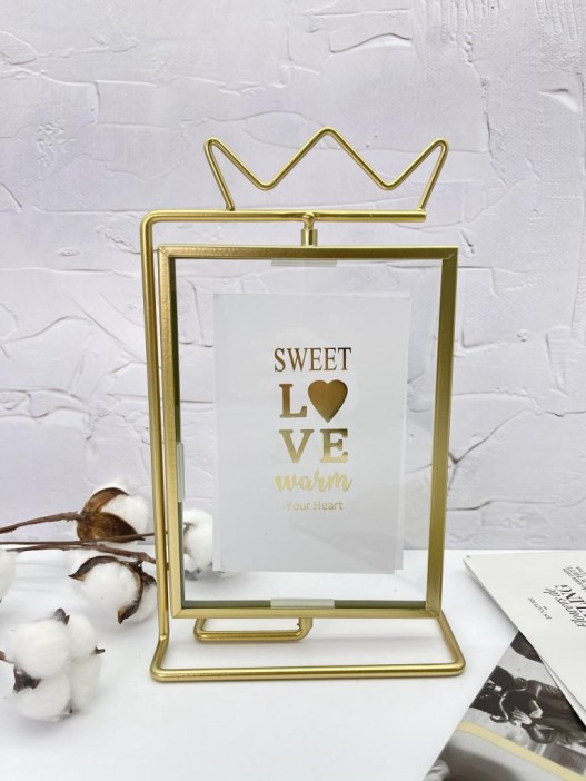 Фоторамка «Crown», gold, металл (10*15 см) 