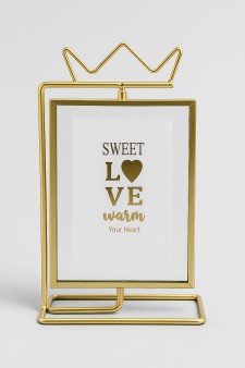 Фоторамка «Crown», gold, металл (10*15 см)