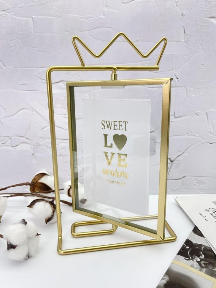 Фоторамка «Crown», gold, металл (10*15 см)