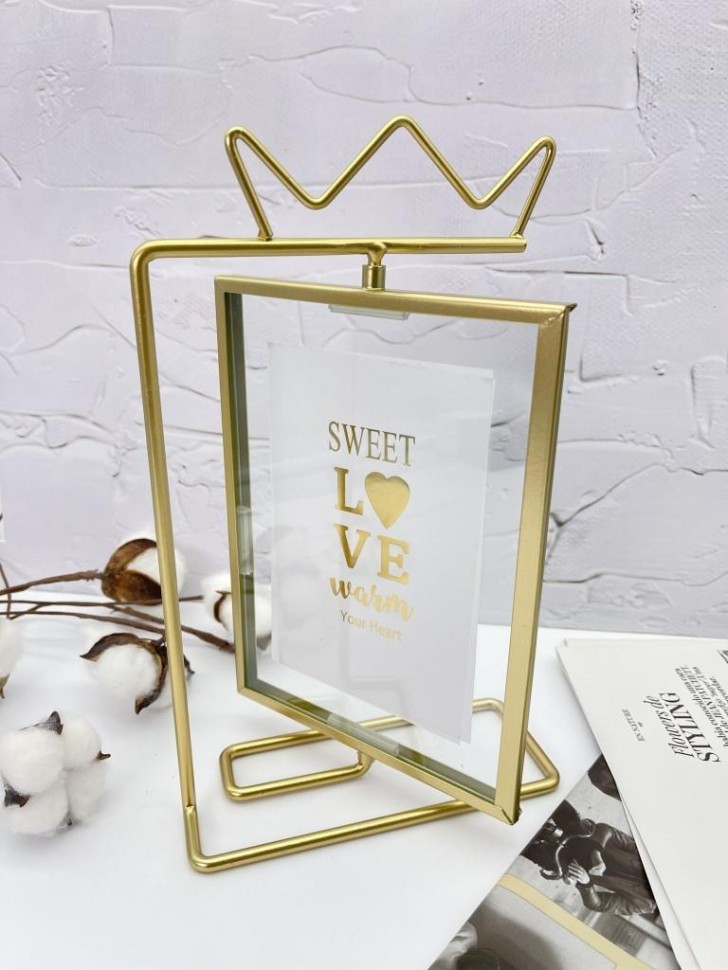 Фоторамка «Crown», gold, металл (10*15 см)