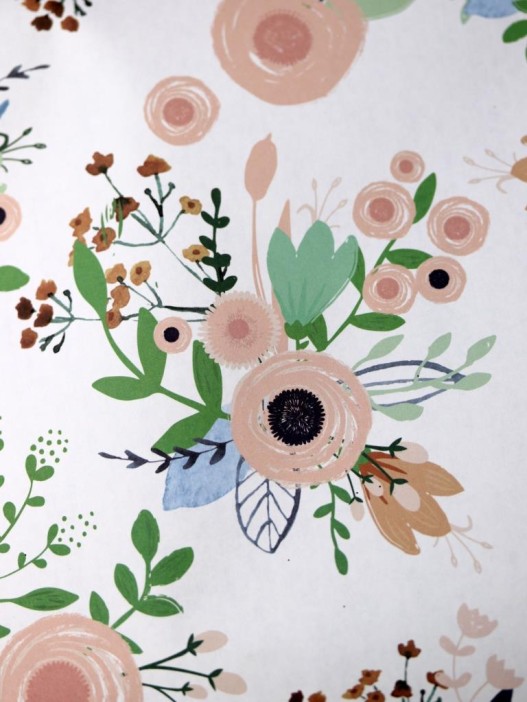 Упаковочная бумага «Flora», white (50*70 см) 