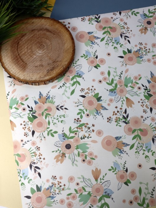 Упаковочная бумага «Flora», white (50*70 см) 